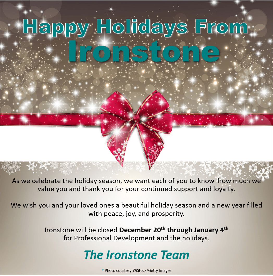 Happy Holidays From Ironstone
