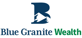 Blue granite logo